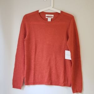 ellen tracy 100% cashmere crew neck sweater s